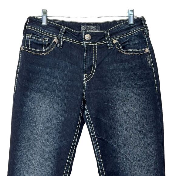 Silver jeans Suki flap Mid Rise Curvy Fit Indigo Wash Bootcut Size W30/L32 - Picture 3 of 16